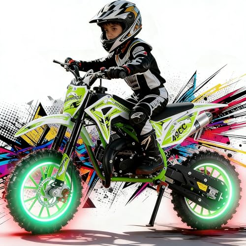 2026 Upgraded 50cc 2-Stroke Kids Dirt Bike Motocro | Off-Road Vehicles