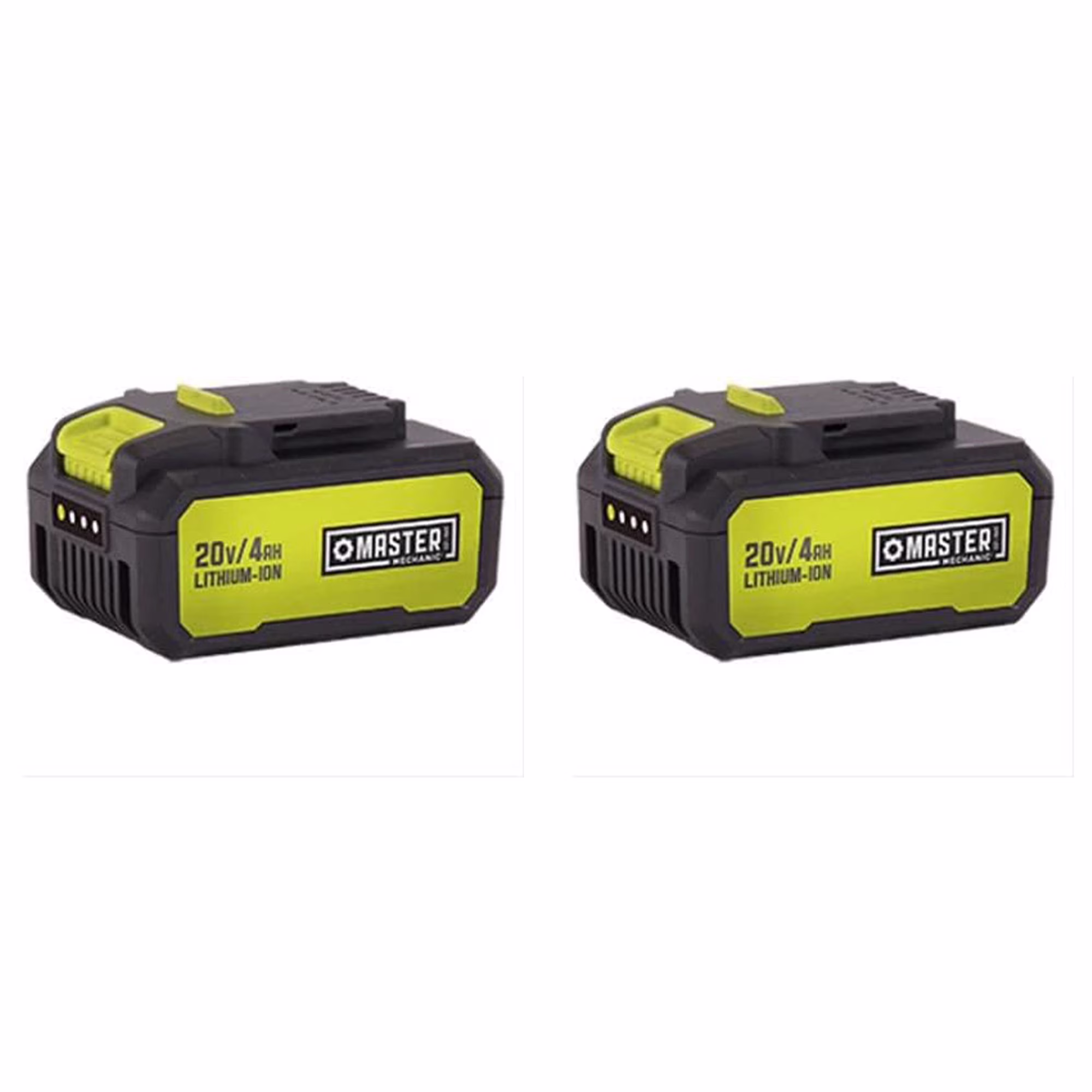 Master Mechanic 2 Pack 20V Lithium Ion Rechargeable Tool Charging Battery - homedespot