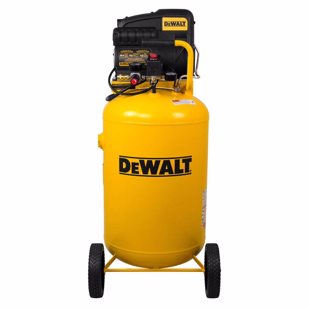 DeWalt Portable 30 Gallon Oil Free Electric Motor Vertical Air Compressor Tank - homedespot