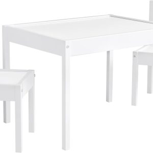 Hunter 3 Piece Kiddy Table and Chair Set, White