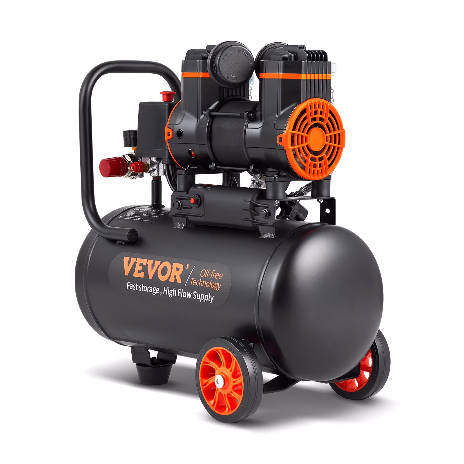 VEVOR 4.8 Gallon Air Compressor, 1.2HP 2.2 CFM@90PSI Oil Free Air Compressor Tank & Max. 116PSI Pressure, 70 dB Ultra Quiet Compressor for Auto Repair,Tire Inflation,Spray Painting,Woodwork Nailing - homedespot