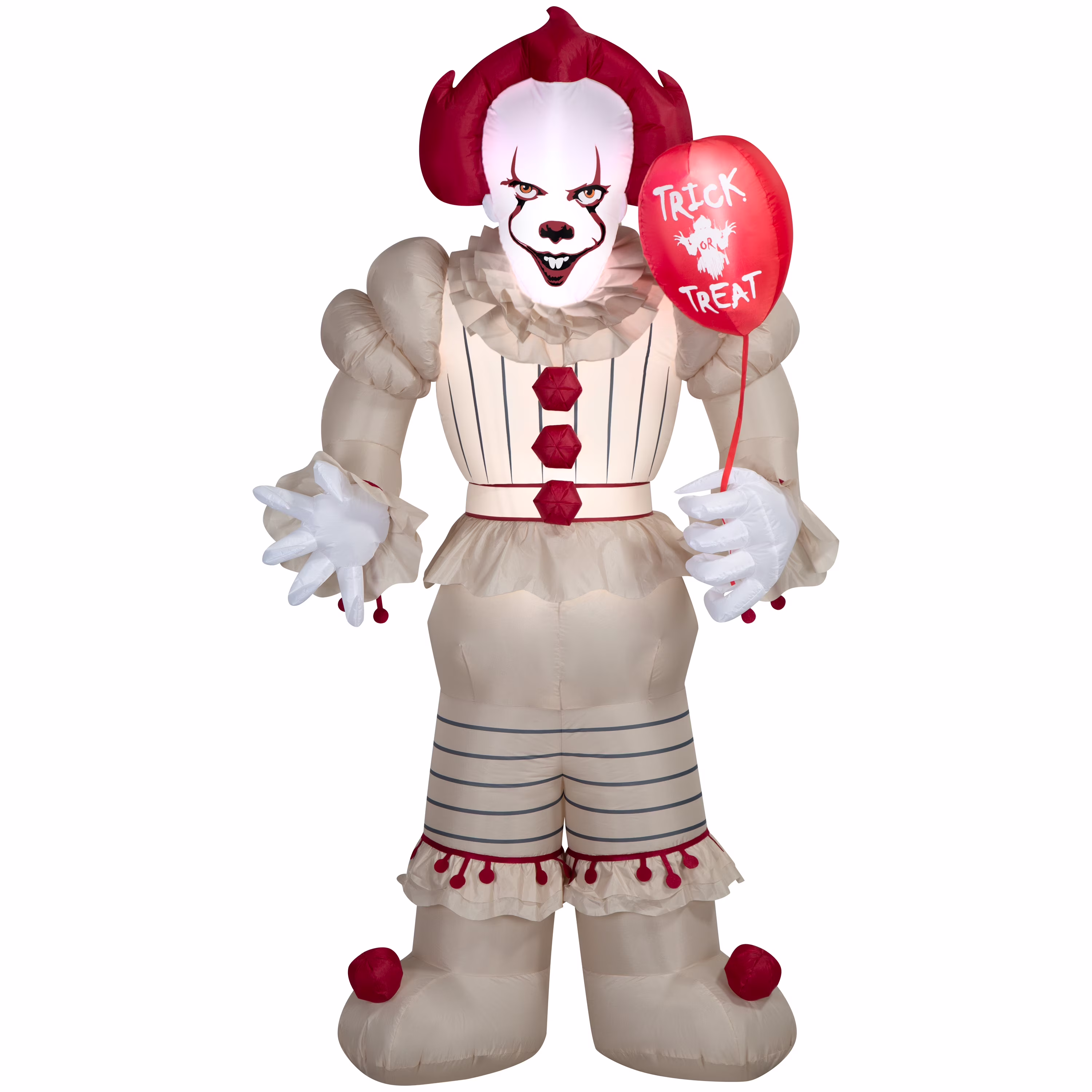 Warner Bros. 8 ft Pennywise Holding Red Balloon Halloween Yard Inflata