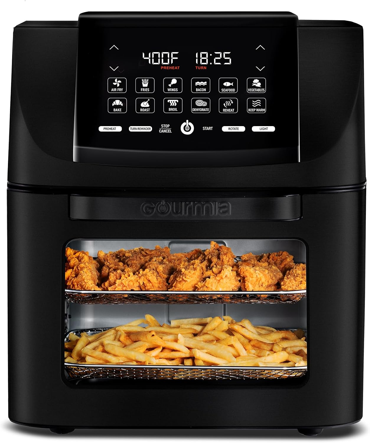 Air Fryer - 14 Qt Rotisserie Oven with Window, Stainless Steel - Image 2
