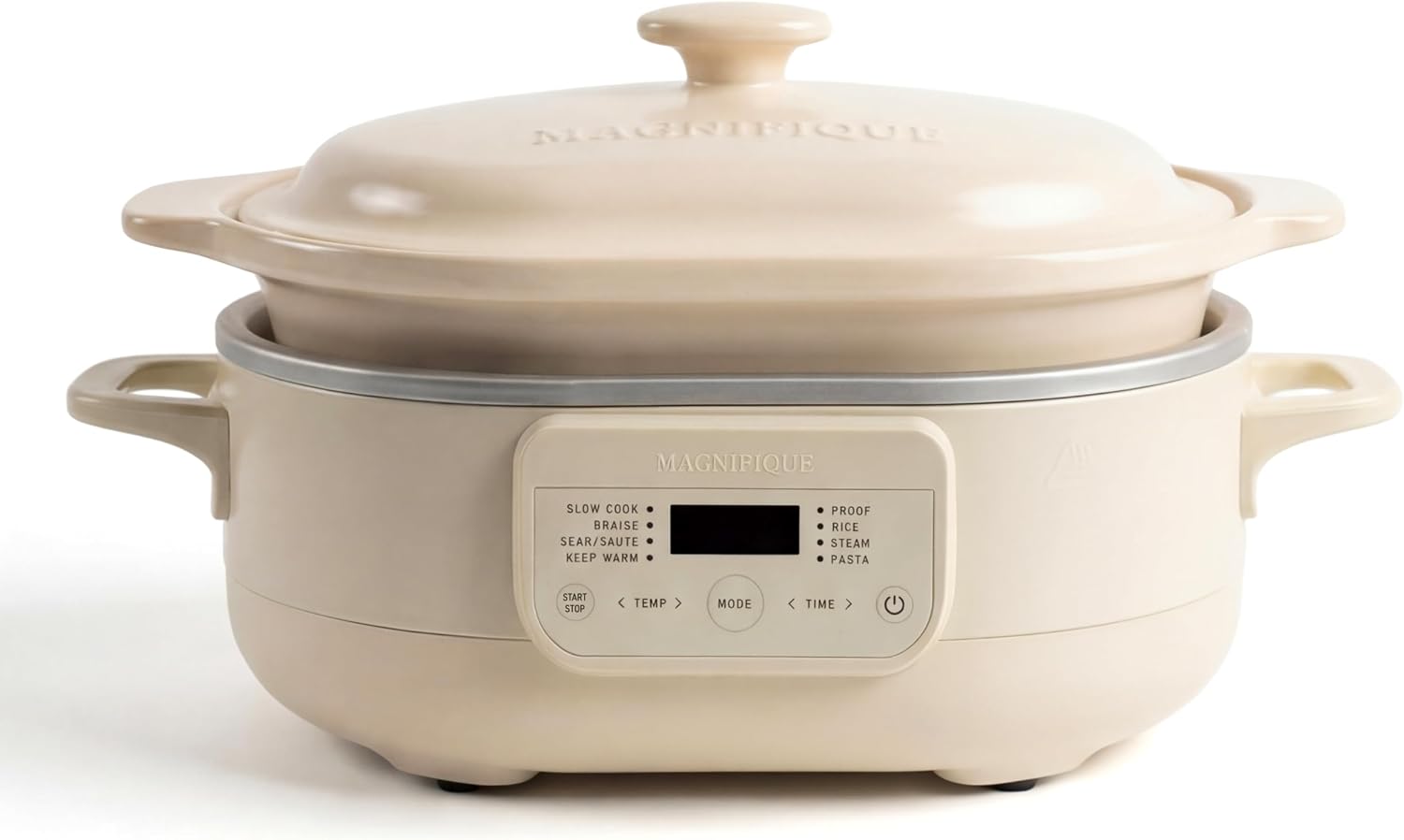 4 Quart Programmable Casserole Slow Cooker, 8-in-1 Multi Cooker with Removable Non-Toxic Stoneware Crock, Claypot Slow Cooker, Rice-cooking, Nonstick, Oven Safe Pot to 450°F, Olive - Image 2