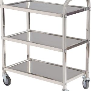 Heavy Duty Stainless Steel Utility Cart, 33.5 * 17.4 * 35.4' L*W*H