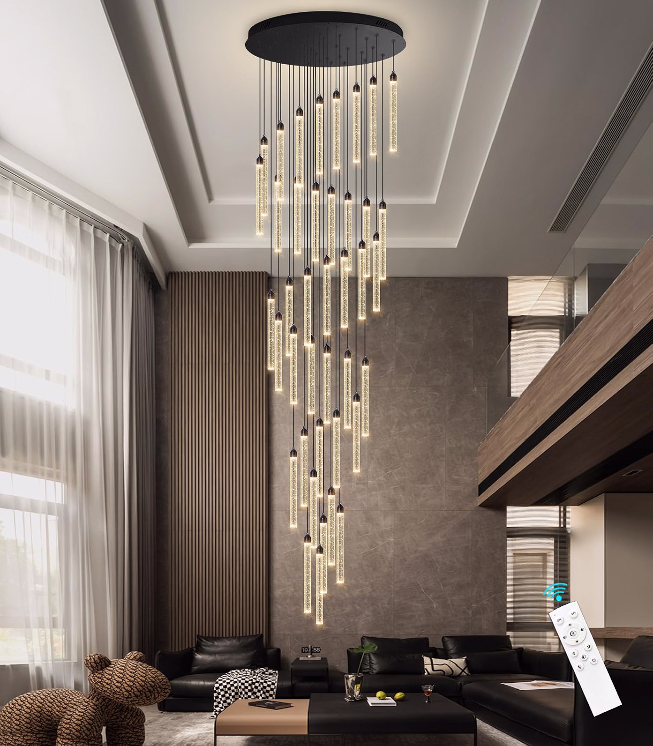 Modern Crystal Pendants Lighting Mini Chandelier for Kitchen Island LED Dimmable Ceiling Handing Lighting Adjustable Flush Mount Ceiling Light for Dining Room Hallway - Image 3