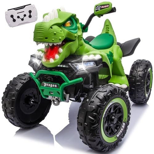 24V 2 Seater Kids ATV, Dinosaur Toys w/Parents Con | Off-Road Vehicles