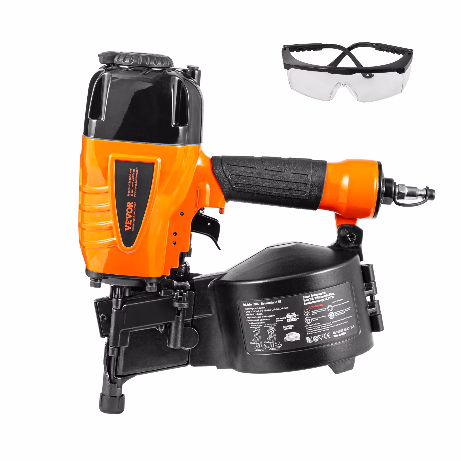 VEVOR Coil Siding Nailer CN65, 1-1/4