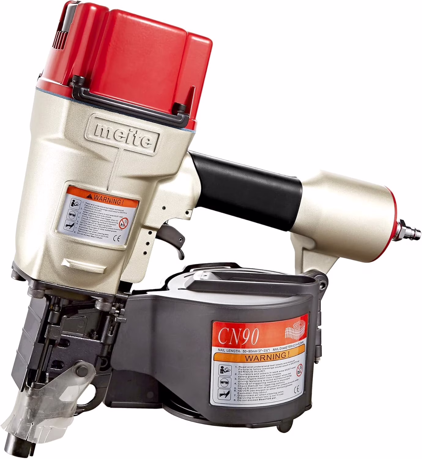 MEITE CN90 Industrial Coil Siding Nailer 15 Degree 2-1/4