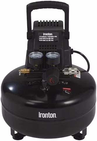 Oil-Free Pancake Air Compressor, 0.3 HP, 3 Gallons, 110 PSI - homedespot