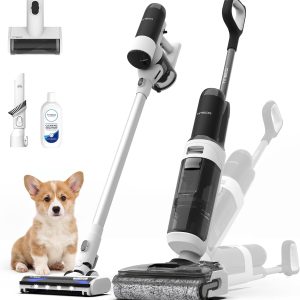 Floor ONE Stretch S6 Cordless Wet Dry Vacuum Cleaner, 180° Lay-Flat Smart Vacuum Mop, 40 Minutes Long Runtime, 158℉ Flashdry Self-Cleaning, Dual-Sided Edge Cleaning, Lightweight Floor Cleaner